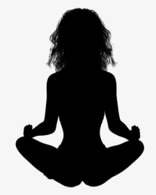 Silhouette, Woman, Girl, Sitting, Legged, Yoga, Slim - Silhouette Of A Woman Sitting, HD Png Download, Transparent PNG