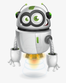Karuna Humanised Robot - Flying Robot Cartoon Character, HD Png Download, Transparent PNG