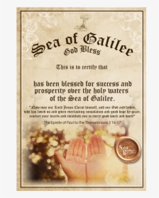 Prosperity Blessing Blessed Over The Sea Of Galilee - Poster, HD Png Download, Transparent PNG