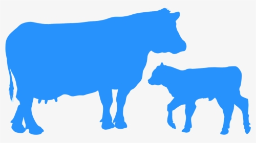 Cow And Calf Silhouette, HD Png Download, Transparent PNG