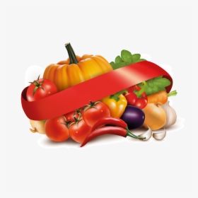 Fruits And Vegetable Vector Background, HD Png Download, Transparent PNG