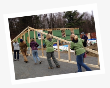 Volunteers Carry Trusses On A Green Mountain Habitat - Trusses Habitat For Humanity, HD Png Download, Transparent PNG