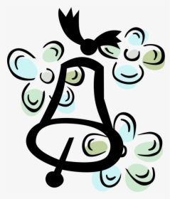 Bell With And Flowers, HD Png Download, Transparent PNG