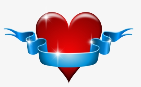 Heart Designs With Ribbon, HD Png Download, Transparent PNG