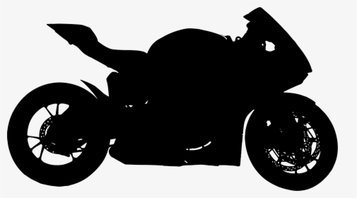Red Motorcycle Silhouette Clip Arts - Motorbike Silhouette Png, Transparent Png, Transparent PNG