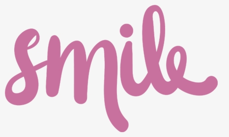 #smile #words #quotes #sayings #pink - Smile Word Transparent Background, HD Png Download, Transparent PNG