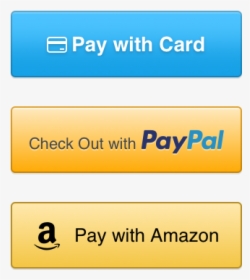 Payment Buttons Credit Debit Card Paypal Amazon - Paypal Icon, HD Png Download, Transparent PNG