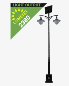Sl22 Solar Street Light 10w To 30w - Park Light Double, HD Png Download, Transparent PNG