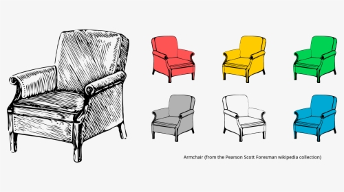 This Free Icons Png Design Of Stylised Armchair - Single Sofa Clip Art, Transparent Png, Transparent PNG
