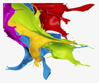 Colour Splash Paint Png - Multi Colour Paint Splash, Transparent Png, Transparent PNG