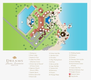 Dreams Puerto Aventuras Resort And Spa Map, HD Png Download, Transparent PNG