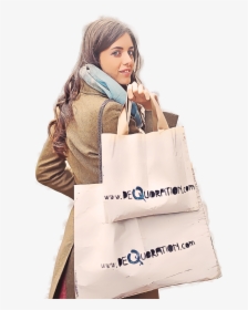 Woman Carrying Tote Bag, HD Png Download, Transparent PNG