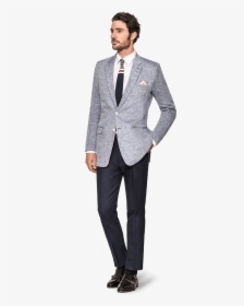 Linen Jacket - Grey Linen Blazer, HD Png Download, Transparent PNG