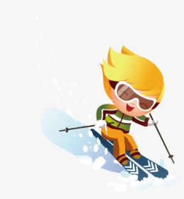 Svg Royalty Free Alpine Skiing Stock Photography Clip - Skiing Clip Art, HD Png Download, Transparent PNG