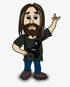Clipart - Man With Long Hair Clipart, HD Png Download, Transparent PNG