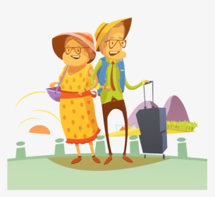 Travel Royalty-free Photography Illustration - Senior Citizen Travel Clipart, HD Png Download, Transparent PNG