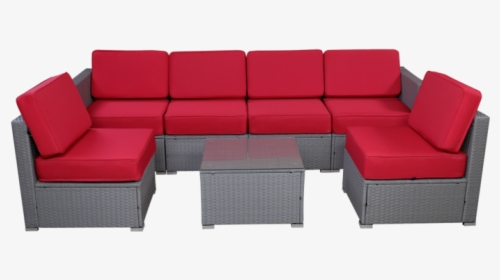 Mcombo Outdoor Grey Patio Rattan Wicker Sectional Conversation - Coffee Table, HD Png Download, Transparent PNG