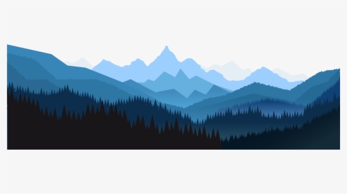 Euclidean Vector Angle Forest Night Free Frame Clipart - Background Mountain Vector Png, Transparent Png, Transparent PNG