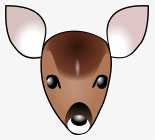 Free Vector Deer Head Clip Art - White Tailed Deer Cartoon, HD Png Download, Transparent PNG