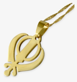 Gold Khanda With Chain, HD Png Download, Transparent PNG