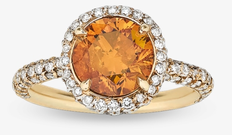 Fancy Deep Yellowish-orange Diamond Ring, - Yellow Orange Diamond Ring, HD Png Download, Transparent PNG