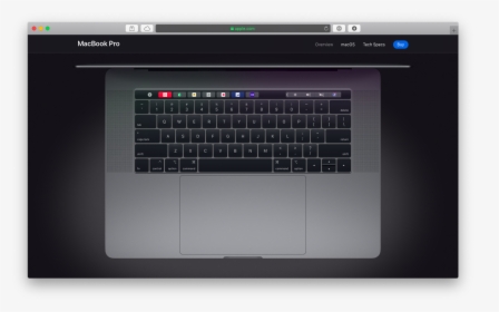 Macbook Pro Apple Keyboard - Macbook Pro 2019 Spanish Keyboard, HD Png Download, Transparent PNG