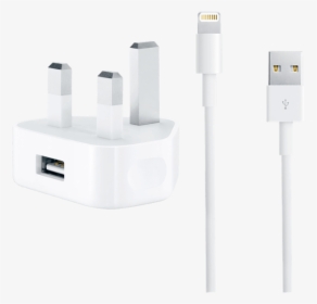 Genuine Apple Mains Charger & Lightning Cable Bundle - Iphone Lightning Cable Png, Transparent Png, Transparent PNG