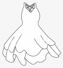 Collection Of Cartoon Wedding Clipart - White Dress Clipart, HD Png Download, Transparent PNG