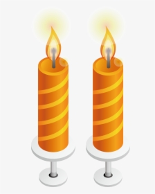 Candle Png Vector Element Png Download - Flame, Transparent Png, Transparent PNG