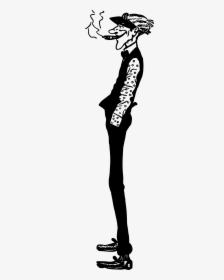 Skinny Man Smokes Clip Arts - Tall Skinny Man Cartoon, HD Png Download, Transparent PNG