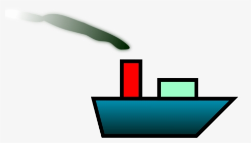 Ship With Smoke Clip Arts - Cargo Ship Clip Art, HD Png Download, Transparent PNG