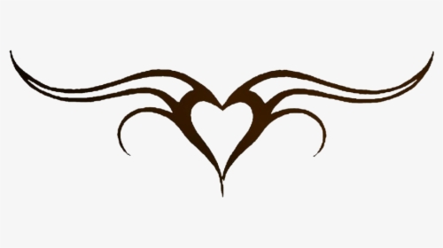 Tribal Heart Tattoo Designs Png Transparent Clipart - Heart, Png Download, Transparent PNG