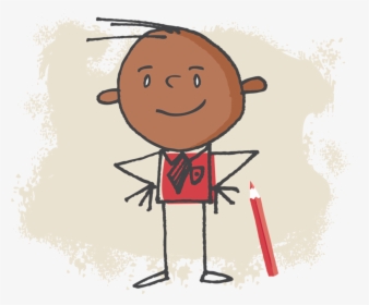 Child S Drawing Of A Businessman - Cartoon, HD Png Download, Transparent PNG