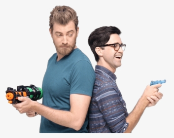 Good Mythical Morning Water Fight Clip Arts - Rhett And Link Png, Transparent Png, Transparent PNG