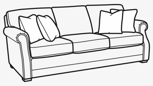 Couch Clipart Side View - Couch Black And White Png, Transparent Png, Transparent PNG