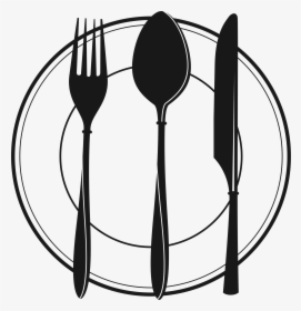 Spoon Clipart Png - Plate And Silverware Clipart, Transparent Png, Transparent PNG