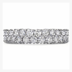 Double-row Eternity Band Right Hand Ring E - Double Row Diamond Band, HD Png Download, Transparent PNG