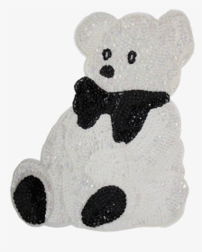 Large Bear Beaded & Sequin Applique - Teddy Bear, HD Png Download, Transparent PNG