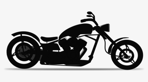 Harley-davidson Motorcycle Black And White Clip Art - Transparent Background Motorcycle Clipart, HD Png Download, Transparent PNG