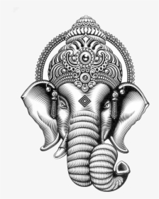 Ganesha Face Tattoo Designs, HD Png Download, Transparent PNG