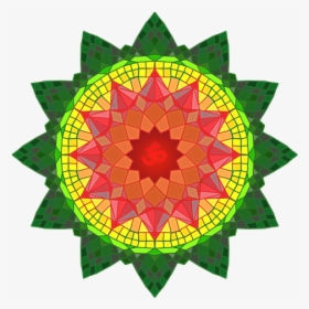 Om Mandala In Red Yellow And Green - Travel Icon Black And White, HD Png Download, Transparent PNG