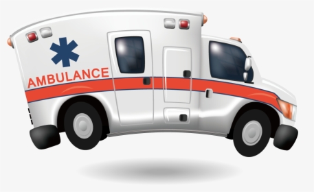 Ambulance Royalty-free Illustration - Cartoon Ambulance Facing Right, HD Png Download, Transparent PNG