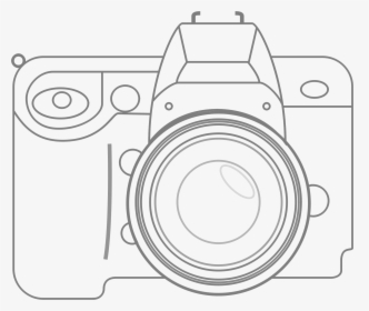 Camera Nikon Slr Clip Arts - Single Lens Reflex Camera Drawing, HD Png Download, Transparent PNG