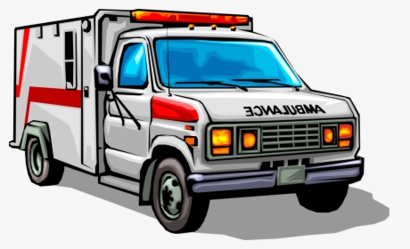 Vector Illustration Of Emergency Medical Service Paramedic - Ambulance Clip Art Free, HD Png Download, Transparent PNG