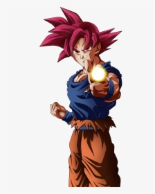 Super Saiyan God Goku By Angelarts2-dbsslu1 - Goku Ssj God Dbs, HD Png Download, Transparent PNG