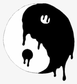 Overlay, Black And White, And Tumblr Image - Drawing Yin Yang Png, Transparent Png, Transparent PNG