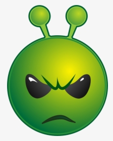 Alien, Unhappy, Emoticon, Green, Smiley, Angry, Furious - Sorry For Time Waste, HD Png Download, Transparent PNG