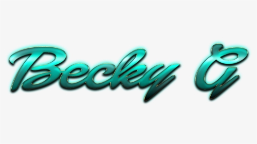 Becky G Decorative Name Png - Graphic Design, Transparent Png, Transparent PNG
