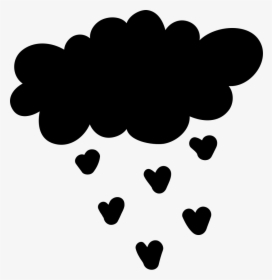 Cloud Raining Heart Shapes - Shapes In Cloud, HD Png Download, Transparent PNG