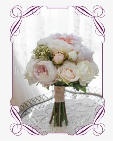 Clip Art Roses And Peonies - White And Coral Bridesmaid Bouquets, HD Png Download, Transparent PNG